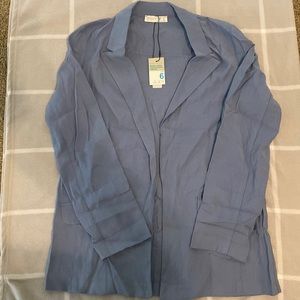 Casual loose powder blue suit jacket